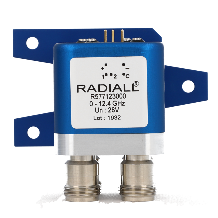 DPDT Ramses TNC 12.4GHz Latching Self-cut-off Indicators 28Vdc Positive common Diodes Pins Terminals with bracket