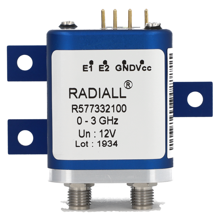 DPDT Ramses SMA 26.5GHz Failsafe Indicators 12Vdc TTL Diodes Pins Terminals with bracket