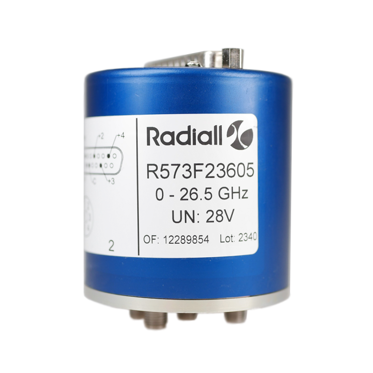 SP4T Ramses SMA 26.5GHz Latching Self-cut-off Auto-reset 28Vdc Positive common Diodes D-sub connector