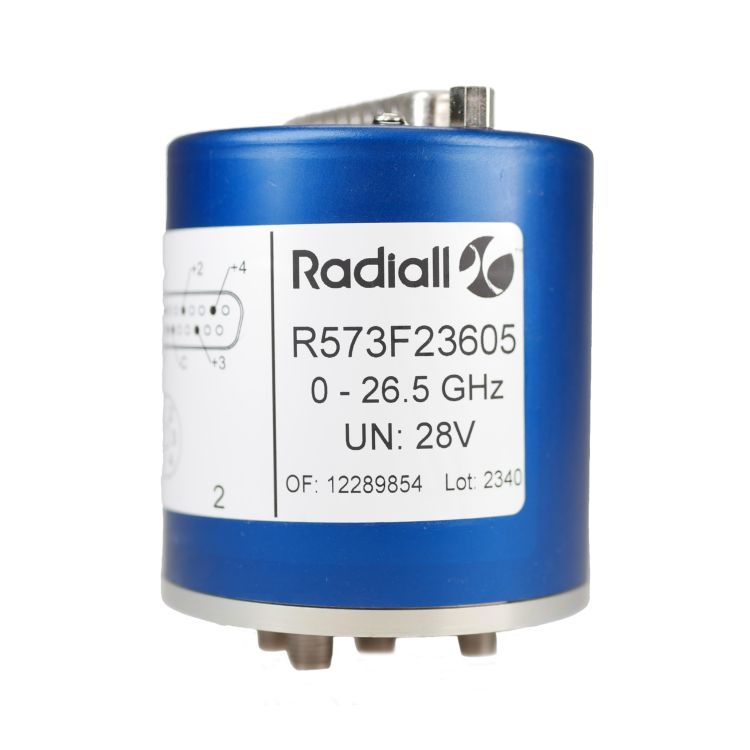 SP4T Ramses SMA 26.5GHz Latching Self-cut-off Auto-reset Indicators 28Vdc Positive common Diodes D-sub connector