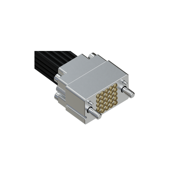 CABLE ASSEMBLY / 25 CHANNELS PRESSURE CONTACT CONNECTOR - SMA STR PLUG CABLE FLEX 1000MM