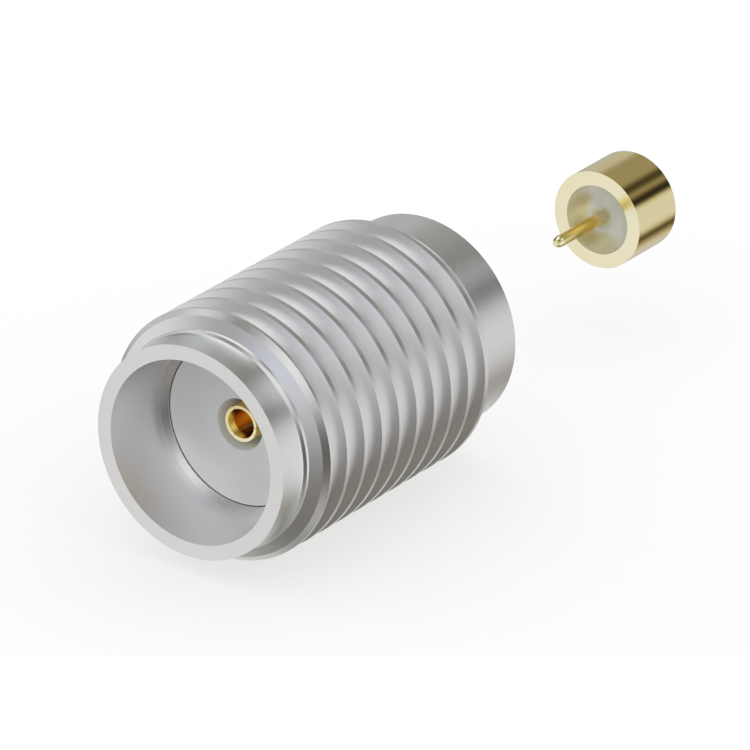 SMA / SCREW ON FEMALE RECEPTACLE - GLASS BEAD
