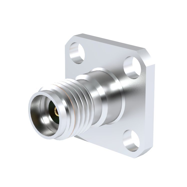 SMA2.9S F ADJUSTABLE SQUARE FLANGE JACK RECEPTACLE WITH CYLINDRICAL CONTAСТ