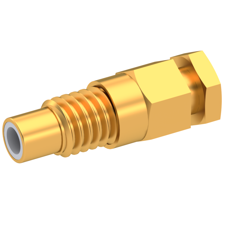 SMC / STRAIGHT JACK MALE CLAMP TYPE FOR 2.6/50 S CABLE GOLD