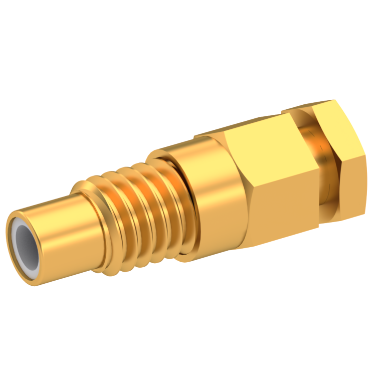 SMC / STRAIGHT JACK MALE CLAMP TYPE FOR 2.6/50 D CABLE GOLD