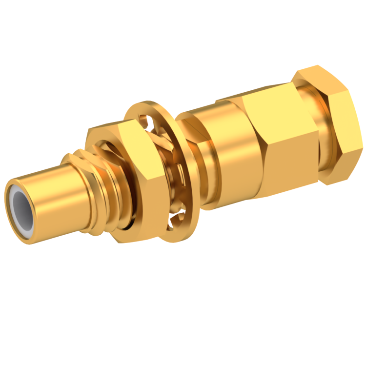 SMC / STRAIGHT JACK MALE SOLDER CLAMP FOR .141''/50 SR GOLD
