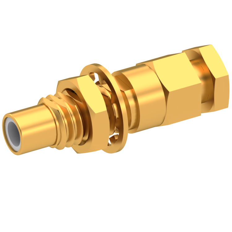 SMC / STRAIGHT JACK MALE CLAMP TYPE FOR 2/50 D CABLE GOLD