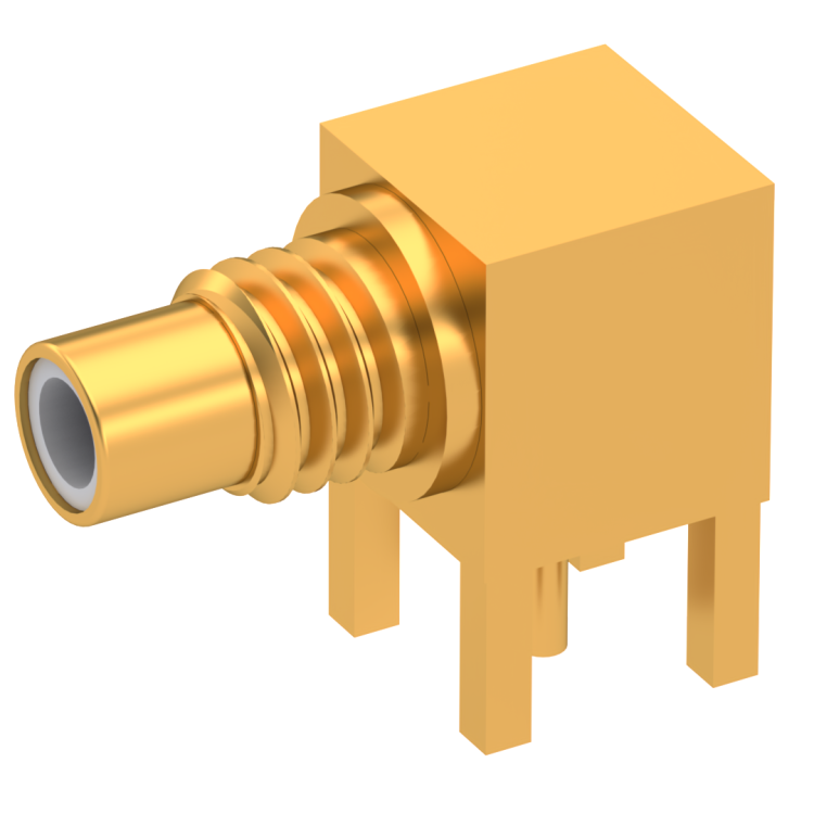 SMC / RIGHT ANGLE JACK RECEPTACLE MALE GOLD