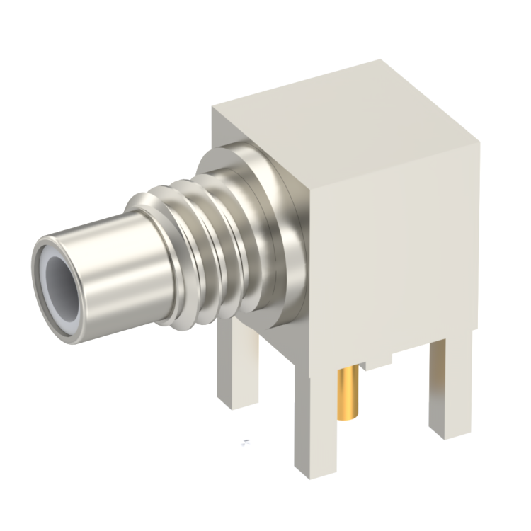 SMC / RIGHT ANGLE JACK RECEPTACLE MALE NICKEL
