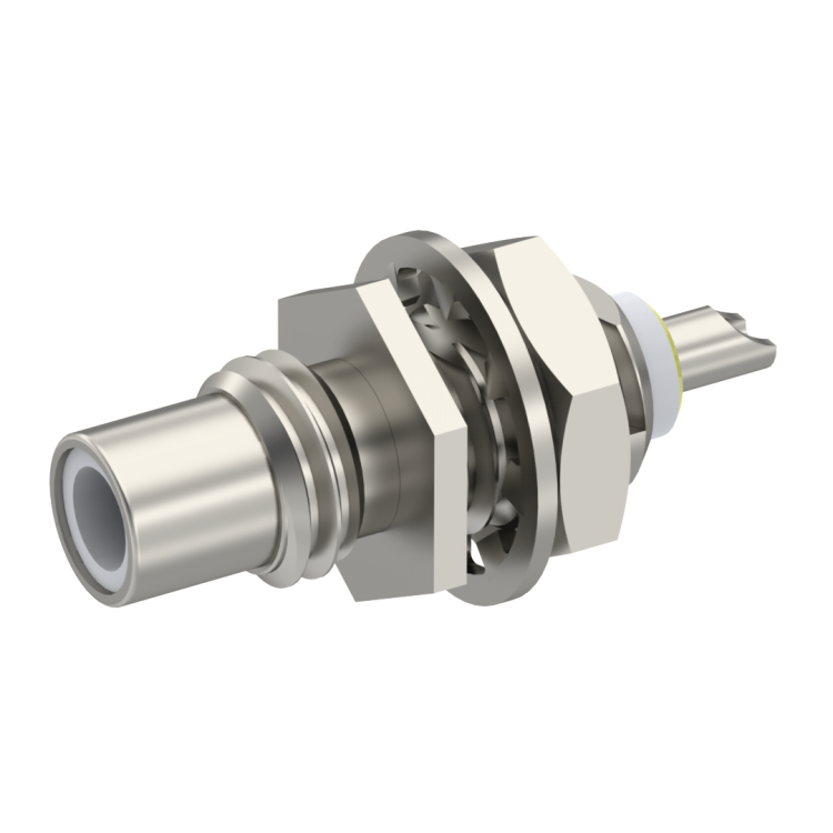 SMC / STRAIGHT JACK RECEPTACLE MALE NICKEL FRONT MOUNT