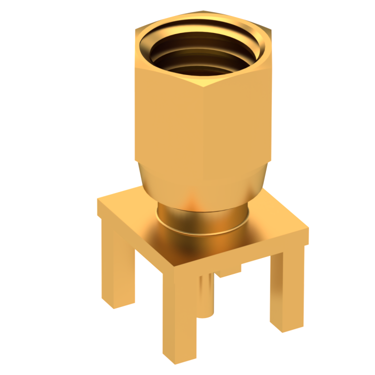 SMC / STRAIGHT PLUG RECEPTACLE FEMALE GOLD