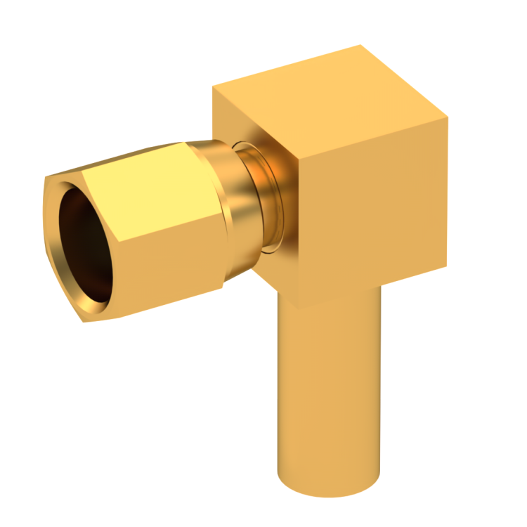 SMC / RIGHT ANGLE PLUG FEMALE CRIMP TYPE FOR 2/50 S CABLE GOLD