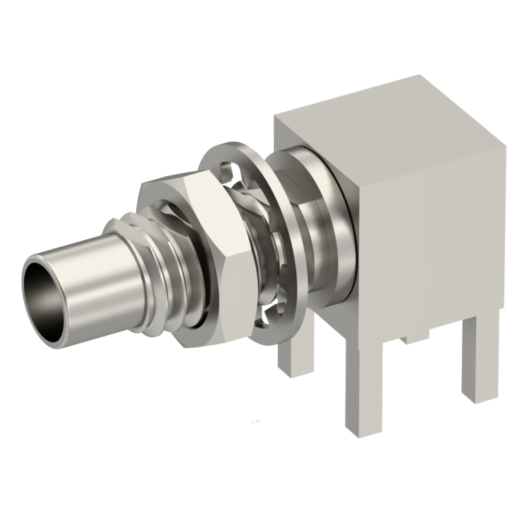 SMC / RIGHT ANGLE JACK RECEPTACLE MALE NICKEL