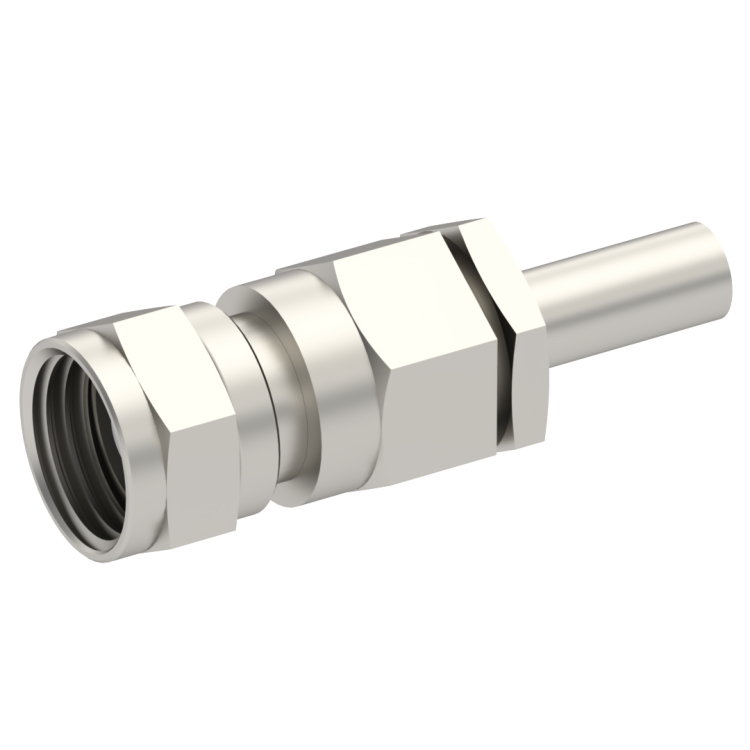 75 OHM / STRAIGHT PLUG FEMALE CRIMP TYPE FOR 3.8/95 S NICKEL