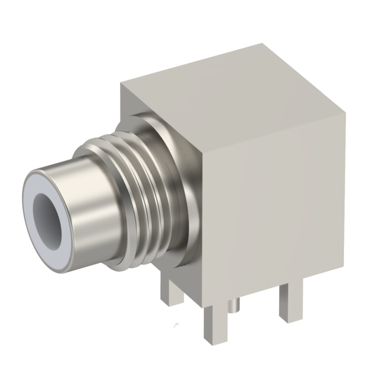 75 OHM / RIGHT ANGLE JACK RECEPTACLE MALE NICKEL