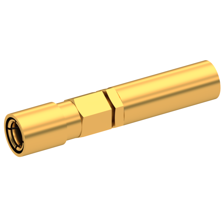 SMB / STRAIGHT PLUG FEMALE CRIMP TYPE FOR 2.6/50 S CABLE GOLD QPL MIL-39012