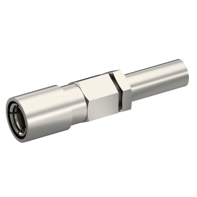 SMB / STRAIGHT PLUG FEMALE CRIMP TYPE FOR 2/50 D CABLE NICKEL