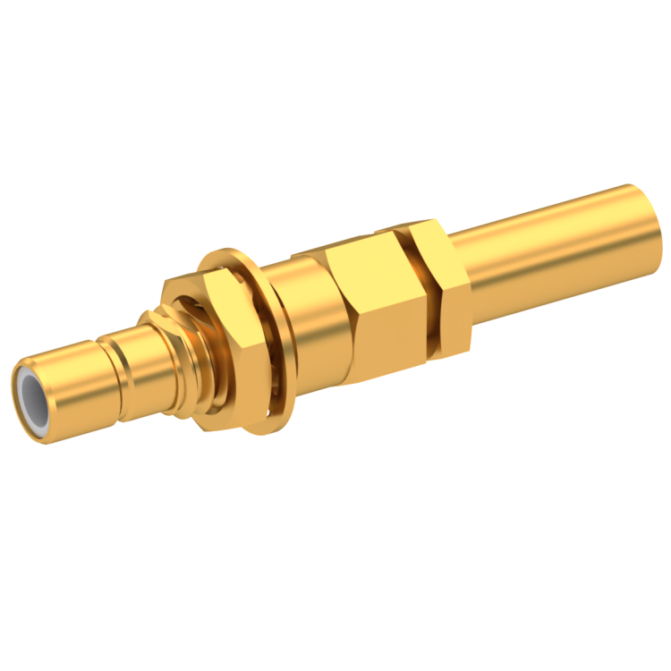 SMB / STRAIGHT JACK MALE CRIMP TYPE FOR 2/50 D CABLE GOLD