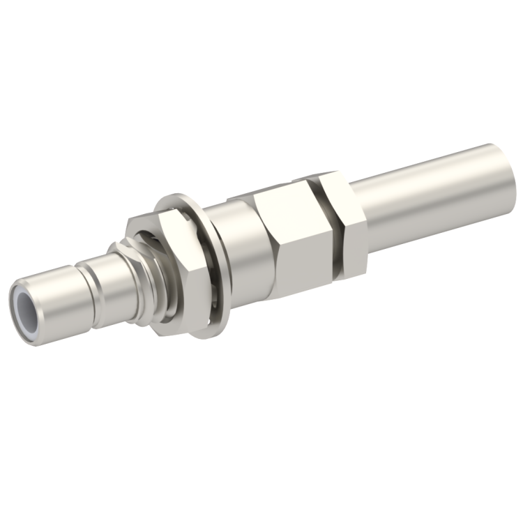 SMB / STRAIGHT JACK MALE CRIMP TYPE FOR 2/50 D CABLE NICKEL