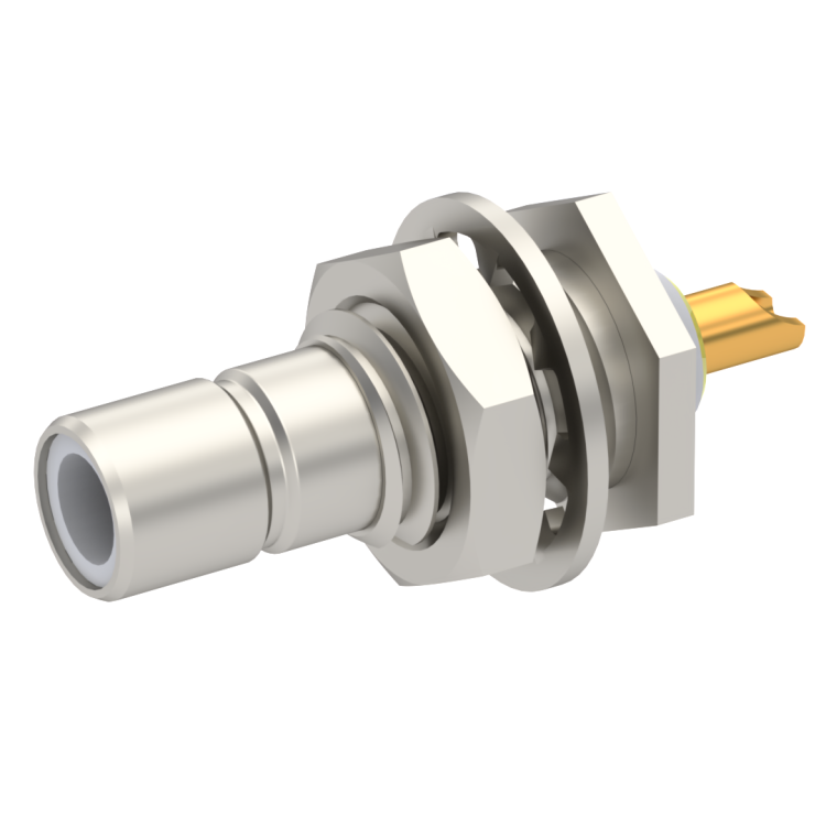 SMB / STRAIGHT JACK RECEPTACLE MALE NICKEL REAR MOUNT
