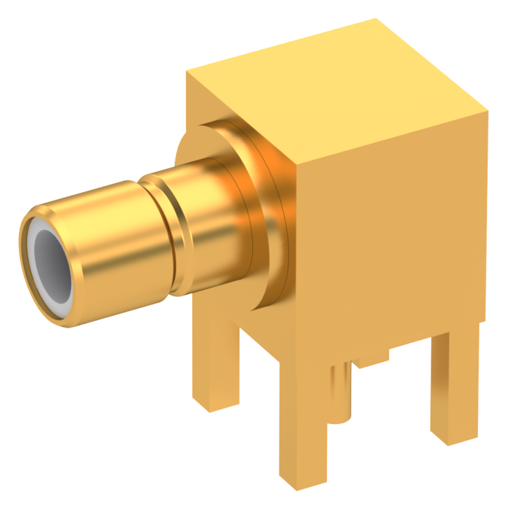 SMB / RIGHT ANGLE JACK RECEPTACLE MALE GOLD