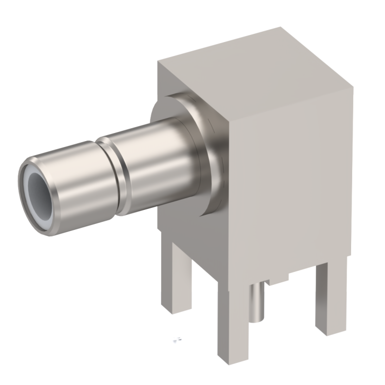 SMB / RIGHT ANGLE JACK RECEPTACLE MALE NICKEL