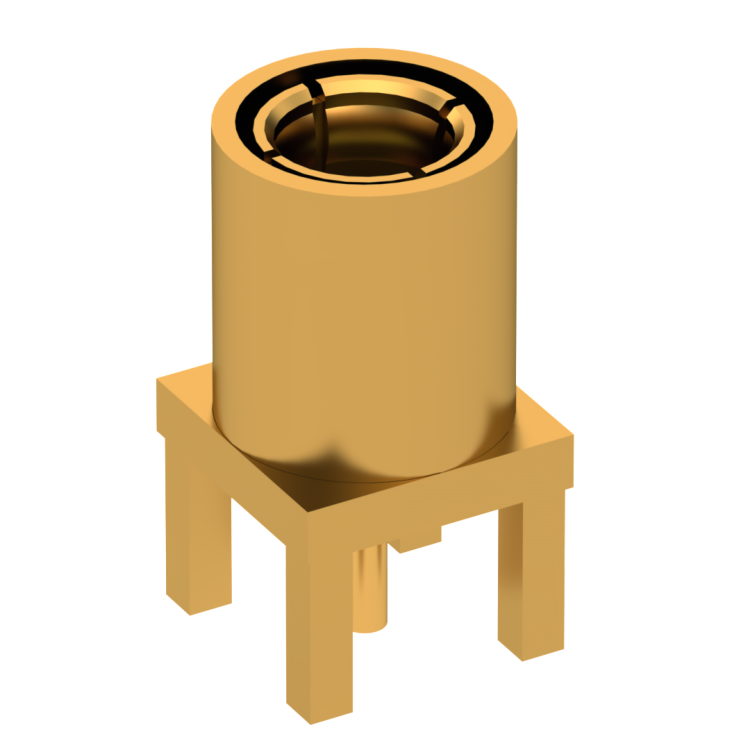 SMB / STRAIGHT PLUG RECEPTACLE FEMALE GOLD