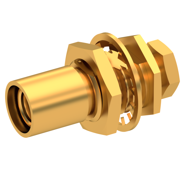 SMB / STRAIGHT PLUG FEMALE CLAMP TYPE FOR 2.6/50 S CABLE GOLD