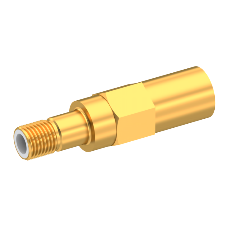 SMB / STRAIGHT JACK MALE GOLD 51OHM, 1/2 WATT, 5%
