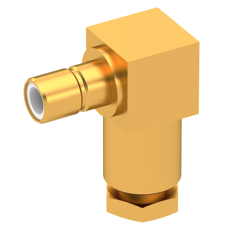 SMB / RIGHT ANGLE JACK MALE CLAMP TYPE FOR 2/50 S CABLE GOLD