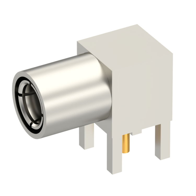 SMB / RIGHT ANGLE PLUG RECEPTACLE FEMALE NICKEL