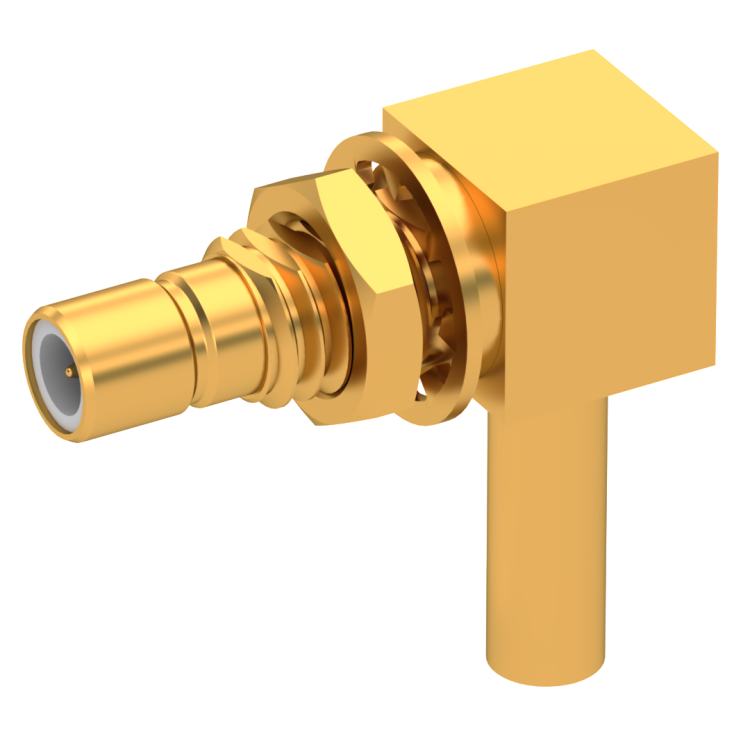 SMB / RIGHT ANGLE JACK MALE CRIMP TYPE FOR 2/50 S CABLE GOLD