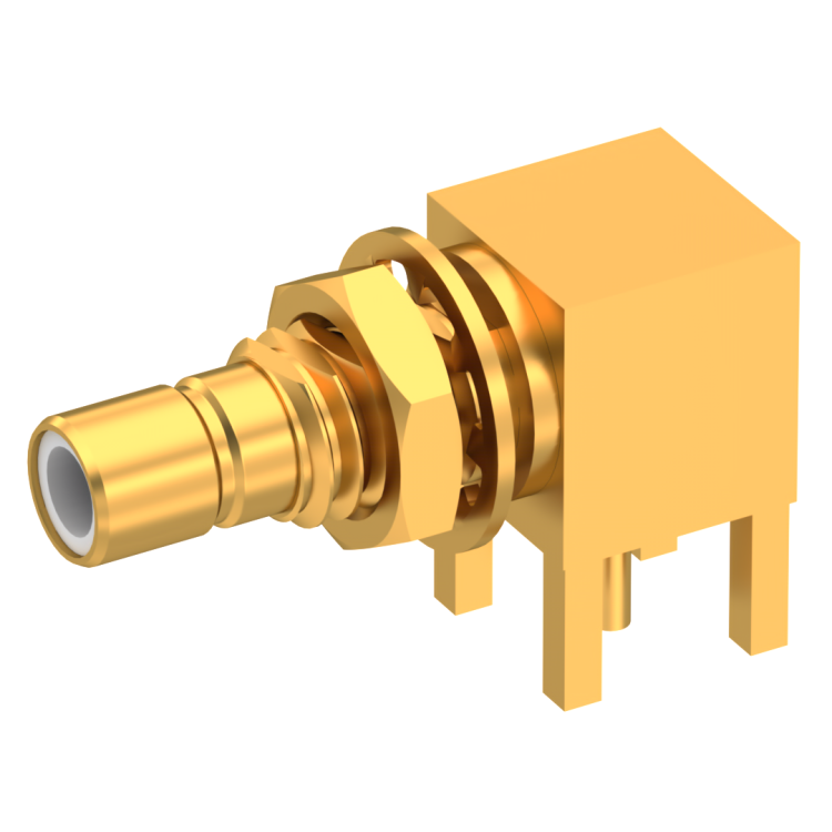SMB / RIGHT ANGLE JACK RECEPTACLE MALE GOLD