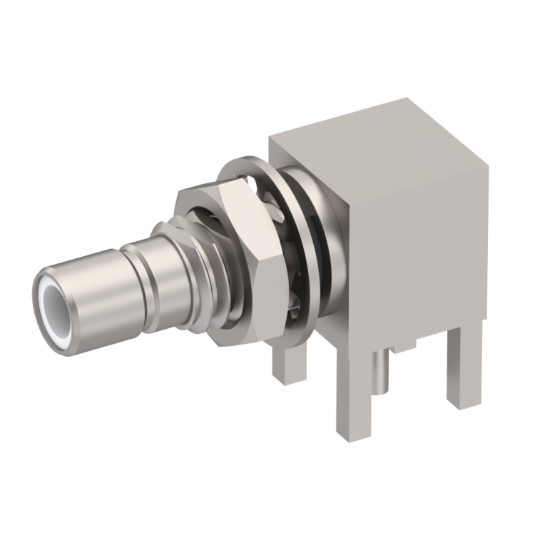 SMB / RIGHT ANGLE JACK RECEPTACLE MALE NICKEL