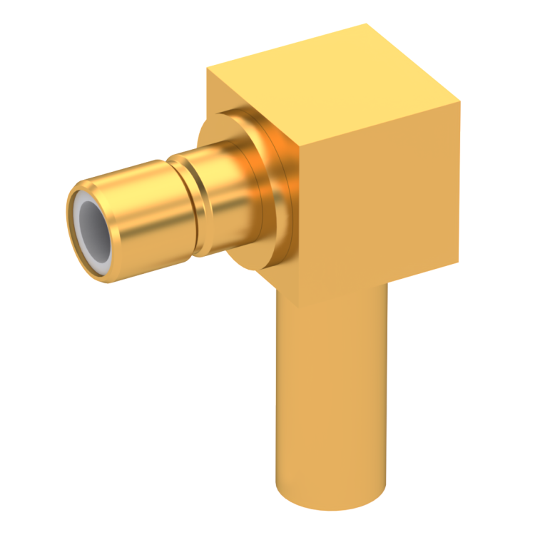 SMB / RIGHT ANGLE JACK MALE CRIMP TYPE FOR 2/50 S CABLE GOLD