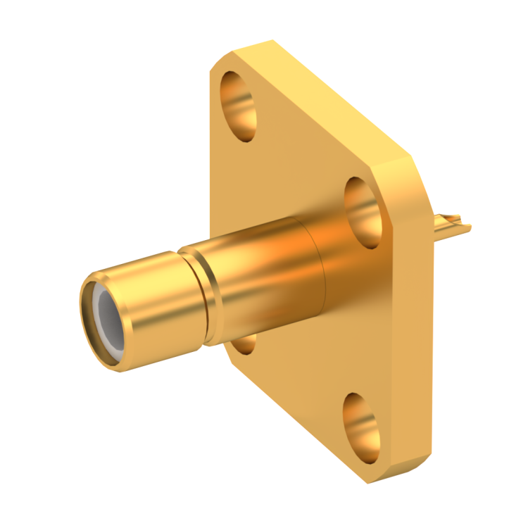 SMB / STRAIGHT JACK RECEPTACLE MALE GOLD