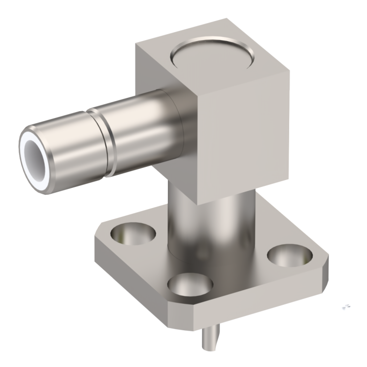 SMB / RIGHT ANGLE JACK RECEPTACLE MALE NICKEL