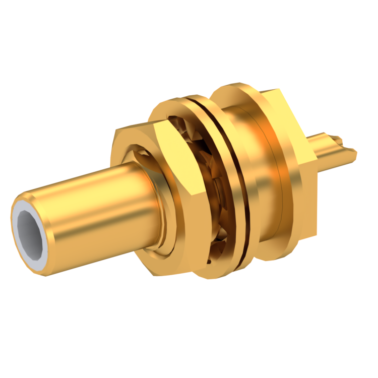 SLB / STRAIGHT JACK RECEPTACLE MALE GOLD FLOAT MOUNT/BLIND MATE - REAR MOUNT