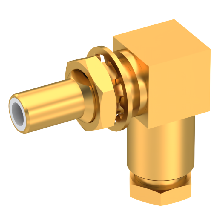 SLB / RIGHT ANGLE JACK MALE SOLDER CLAMP FOR .141''/50 SR GOLD