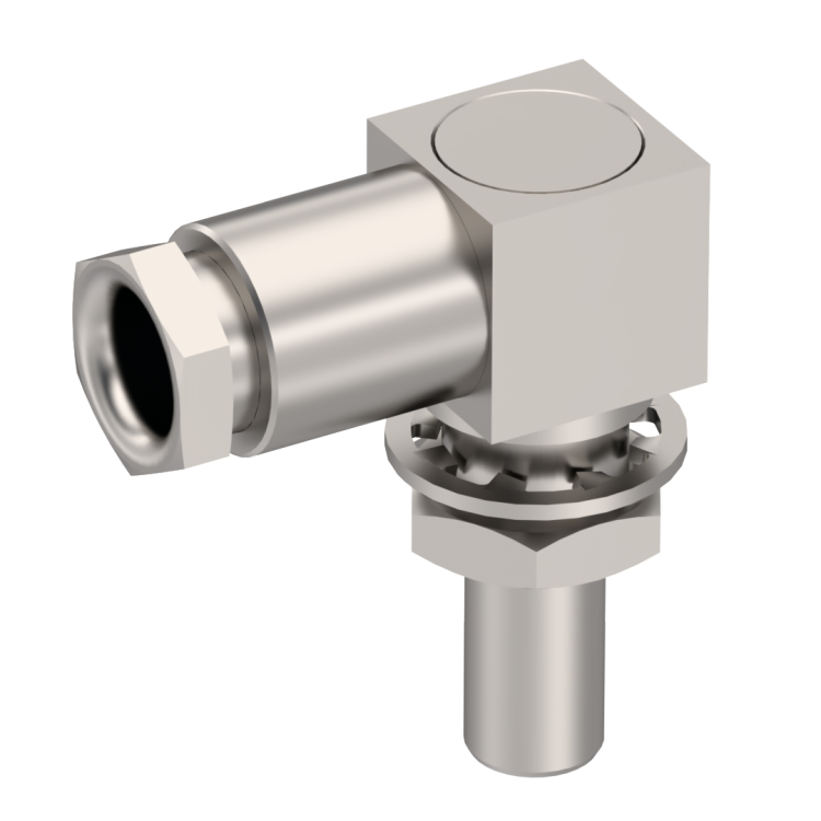 SLB / RIGHT ANGLE JACK MALE SOLDER CLAMP FOR .141''/50 SR NICKEL