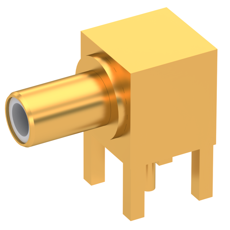 SLB / RIGHT ANGLE JACK RECEPTACLE MALE GOLD
