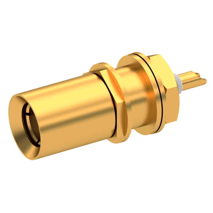 SLB / STRAIGHT PLUG RECEPTACLE FEMALE GOLD FLOAT MOUNT/BLIND MATE - FRONT MOUNT