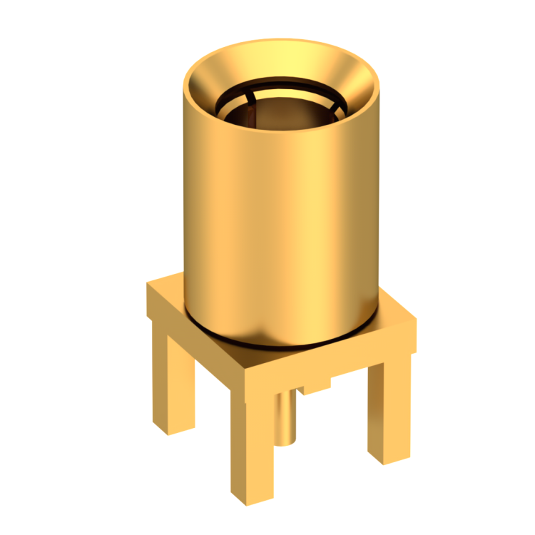 SLB / STRAIGHT PLUG RECEPTACLE FEMALE GOLD FLOAT MOUNT/BLIND MATE
