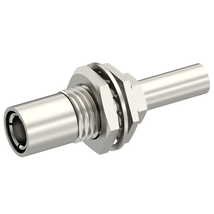 SLB / STRAIGHT PLUG FEMALE CRIMP TYPE FOR 2.6/50 D CABLE NICKEL SLB / STRAIGHT PLUG FEMALE CRIMP TYPE FOR 2.6/50 D CABLE NICKEL