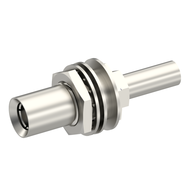 SLB / STRAIGHT PLUG FEMALE CRIMP TYPE FOR 2.6/50 D CABLE NICKEL FLOAT MOUNT/BLIND MATE
