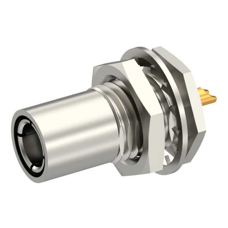 SLB / STRAIGHT PLUG RECEPTACLE FEMALE NICKEL FLOAT MOUNT/BLIND MATE - REAR MOUNT SLB / STRAIGHT PLUG RECEPTACLE FEMALE NICKEL FLOAT MOUNT/BLIND MATE - REAR MOUNT