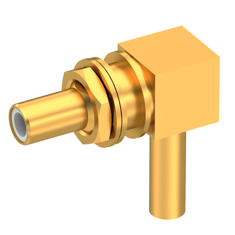 SLB / RIGHT ANGLE JACK MALE CRIMP TYPE FOR 2/50 S CABLE GOLD FLOAT MOUNT/BLIND MATE