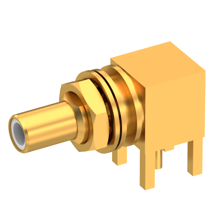 SLB / RIGHT ANGLE JACK RECEPTACLE MALE GOLD FLOAT MOUNT/BLIND MATE - REAR MOUNT SLB / RIGHT ANGLE JACK RECEPTACLE MALE GOLD FLOAT MOUNT/BLIND MATE - REAR MOUNT