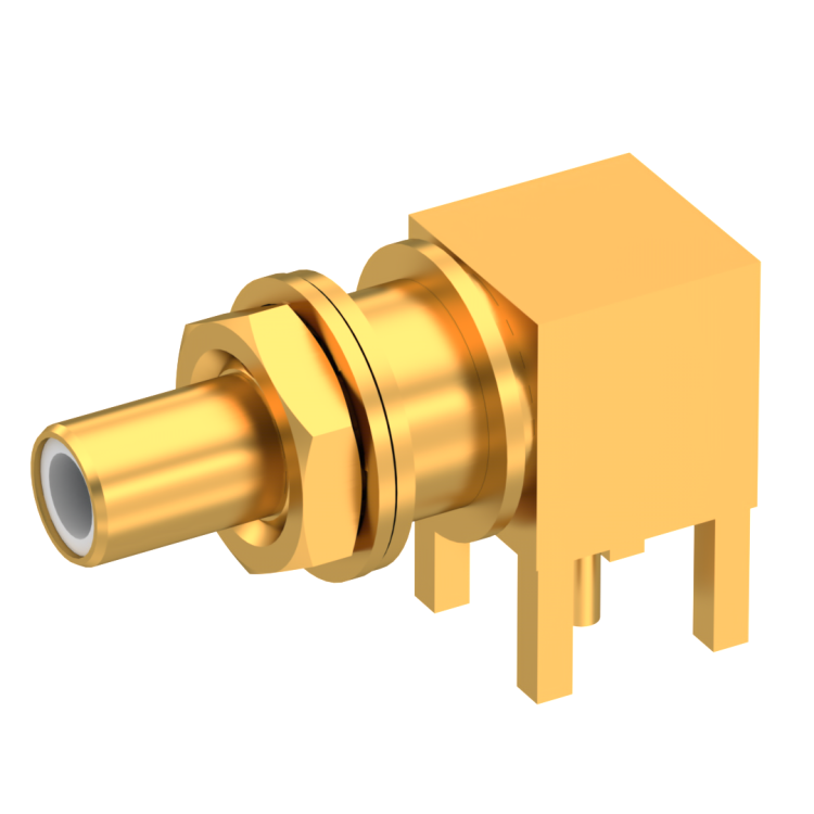 SLB / RIGHT ANGLE JACK RECEPTACLE MALE GOLD FLOAT MOUNT/BLIND MATE - REAR MOUNT SLB / RIGHT ANGLE JACK RECEPTACLE MALE GOLD FLOAT MOUNT/BLIND MATE - REAR MOUNT
