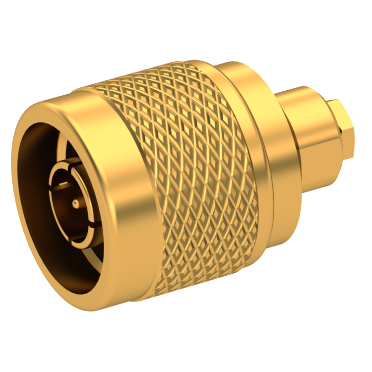 N / STRAIGHT PLUG MALE SOLDER CLAMP FOR .141''/50 SR GOLD